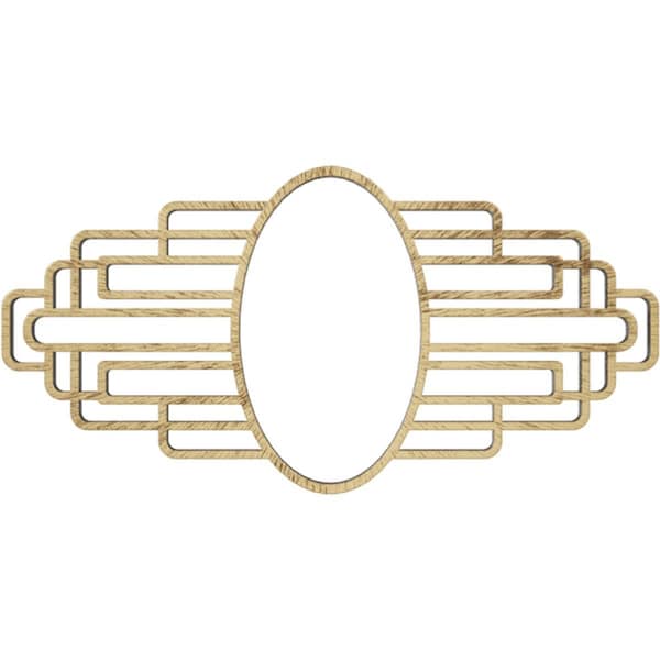 Ekena Millwork Elizabeth Architectural Grde PVC Pierced Medallion, 16"W x 8"H x 7 5/8"IH x 4 3/8"IW x 1/2"P, Brass CMPP16X08EBABS - main